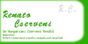 renato cserveni business card